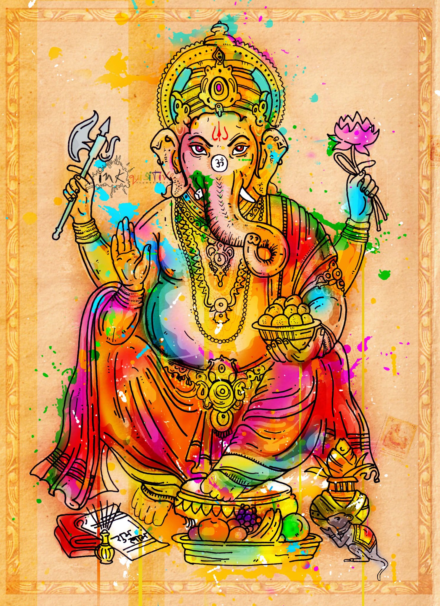 Ganesha  Inkquisitive Illustration